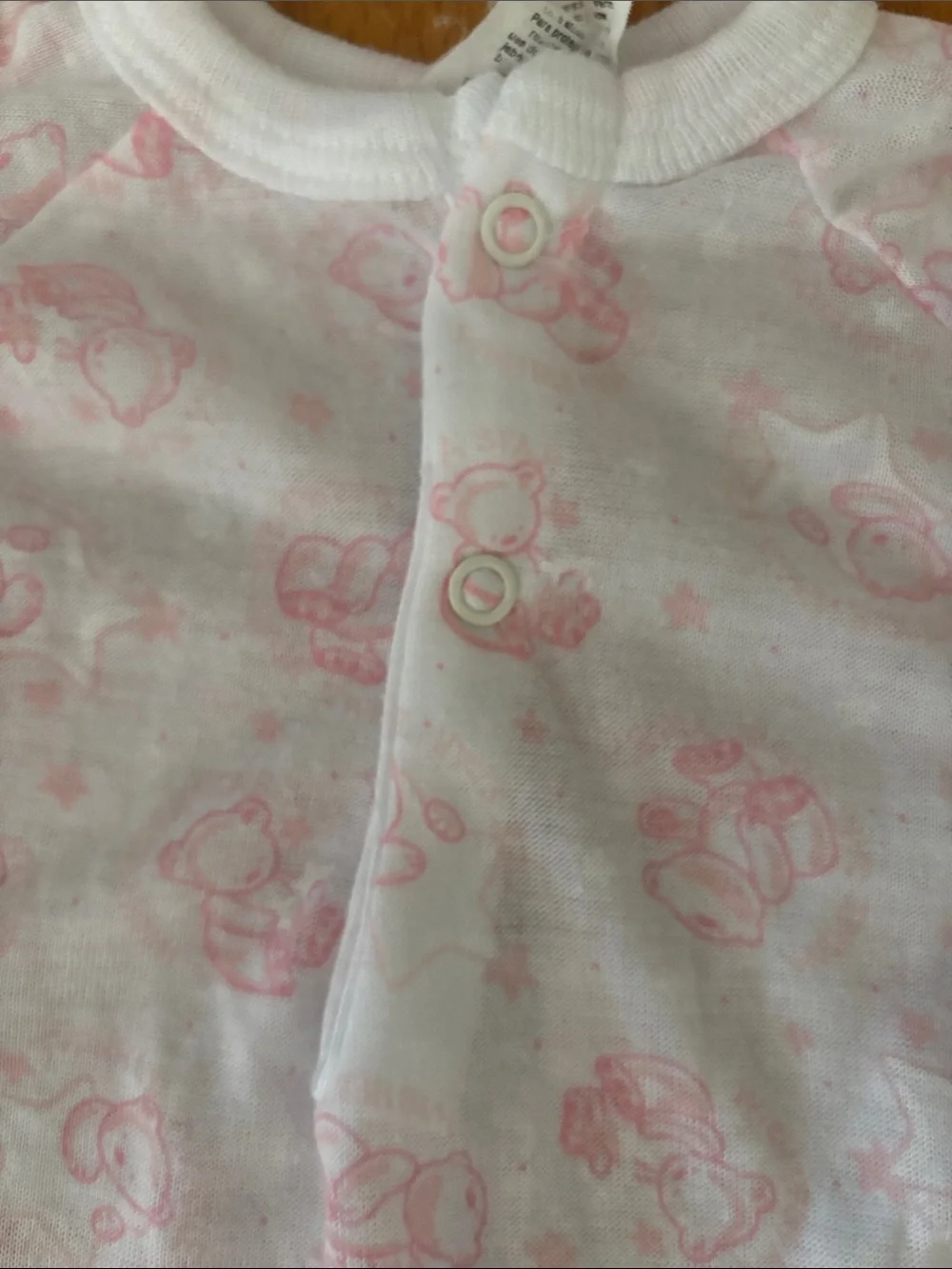 Vintage Gerber infant nightgown and onsie and bear with balloons spatula